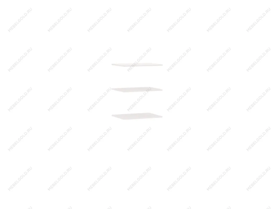 Доп.полки в шкаф для одежды 1, 2-дверный, Сиде (500*370*16) Белый, 32209