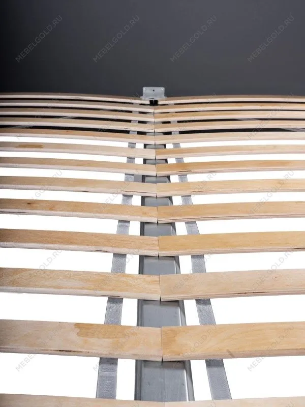 Кровать двуспальная Сага, 160х200 см, серая | изображение 6