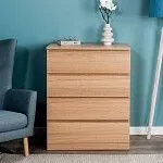 Варма Прайм 4 комод 80x100x48 шпон дуб беленый | изображение 3