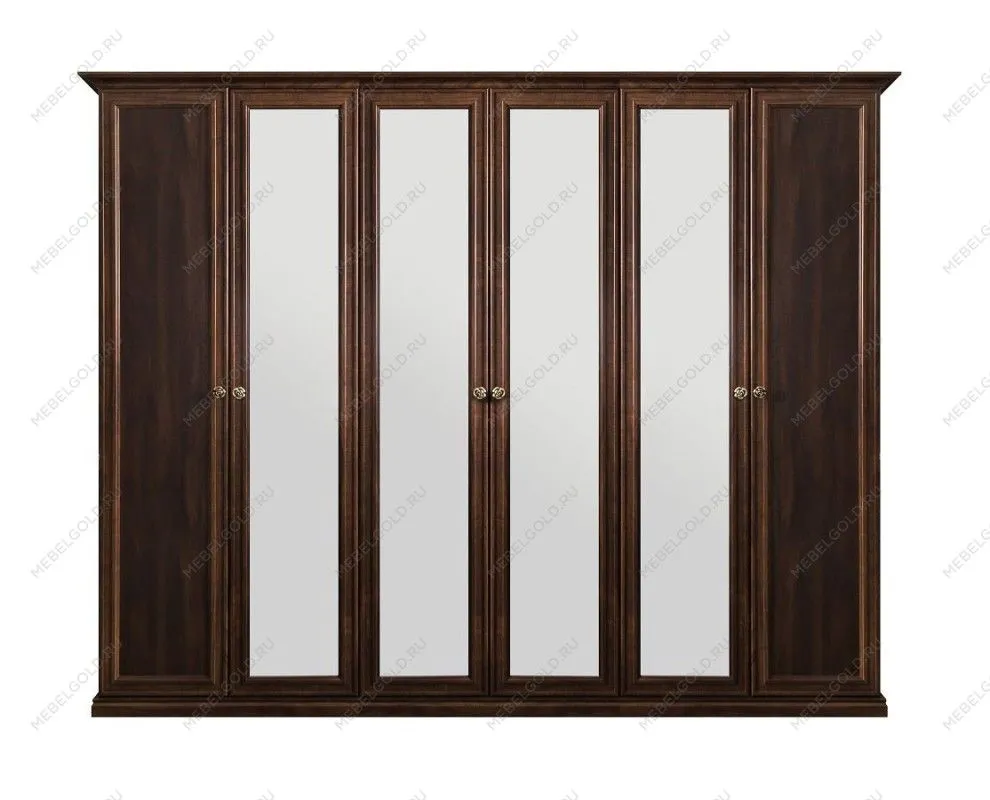 Шкаф Афина 6-дверный (2+2+2) с зеркалом караваджо | изображение 1