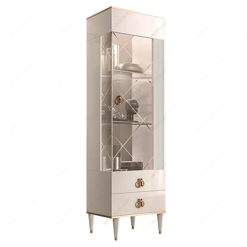 Лобня - Витрина 1-ств. (правая) Римини СОЛО (слоновая кость золото) РМВ1-1С (s)