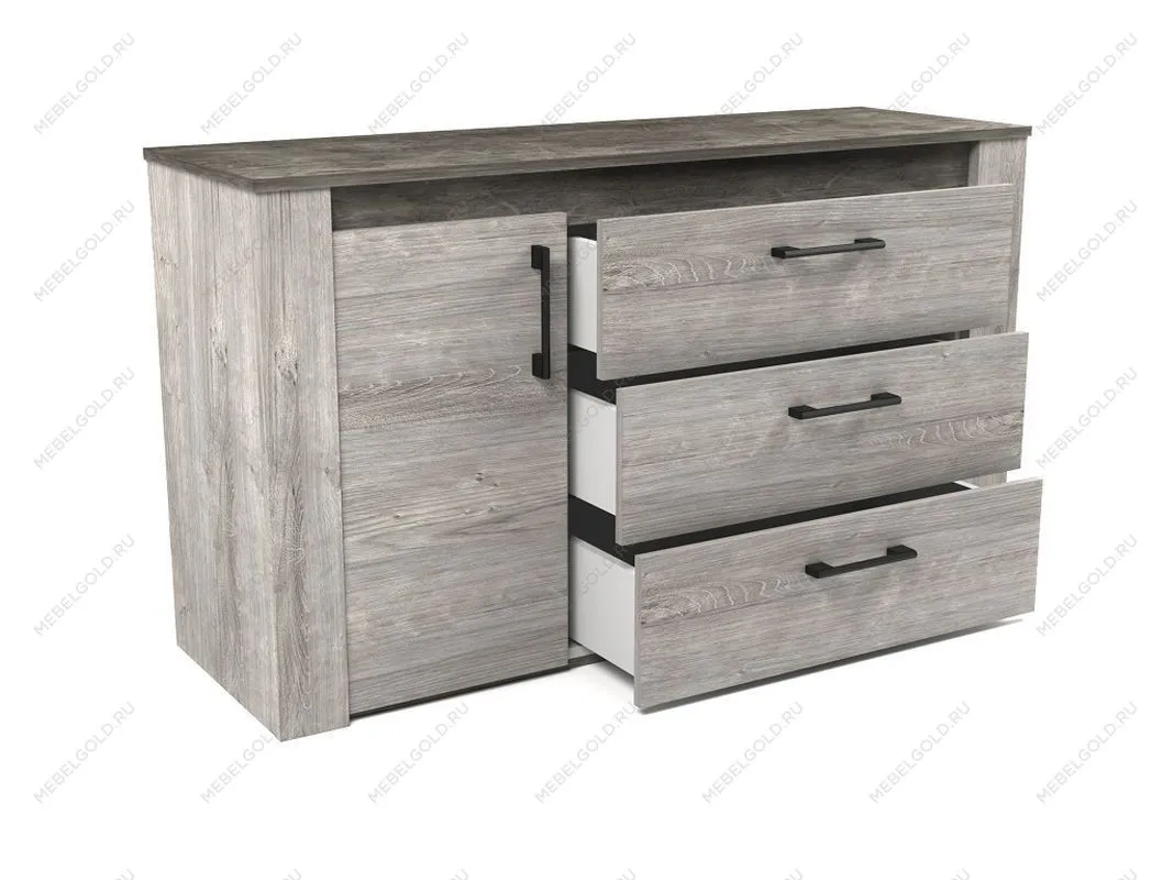 Комод, Денвер (1300*435*750) Риббек серый, 11703 | изображение 1