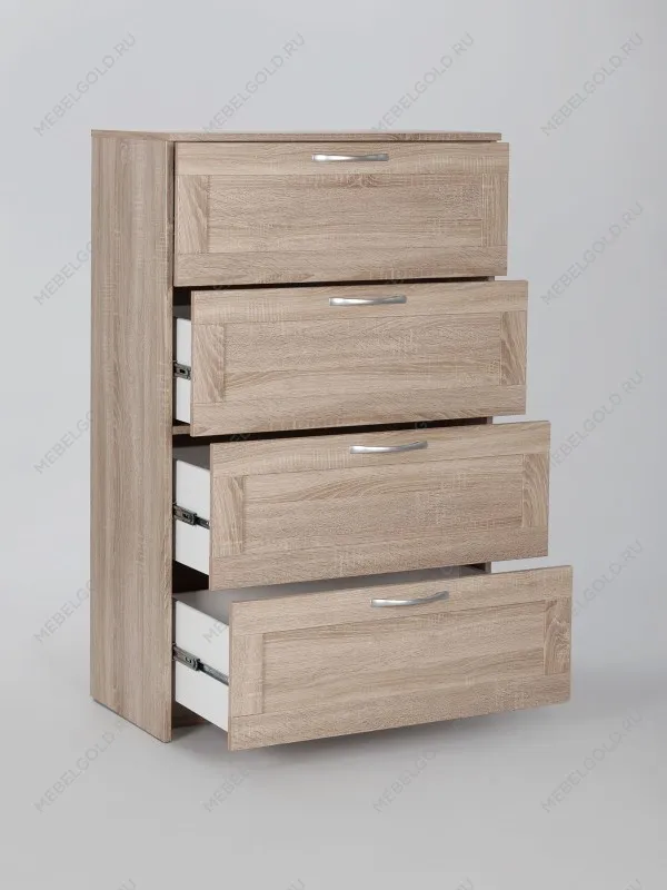 Комод Сириус, 4 ящика, 78х41х123 см, дуб сонома | изображение 9