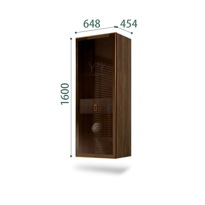 Витрина Bogemia Woodline Fly Fa (Мокка/Золото) БМВ1-1С