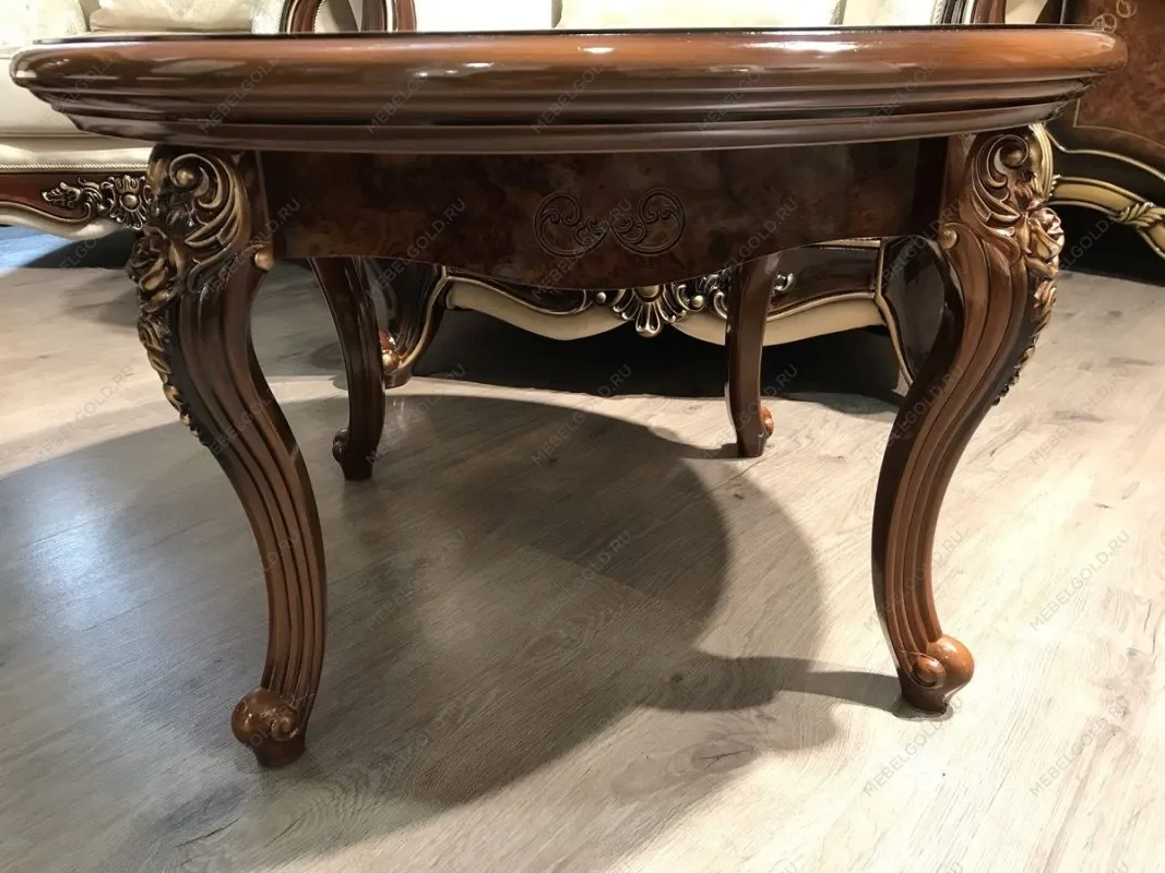 Столик круглый Джоконда корень дуба глянец | изображение 4