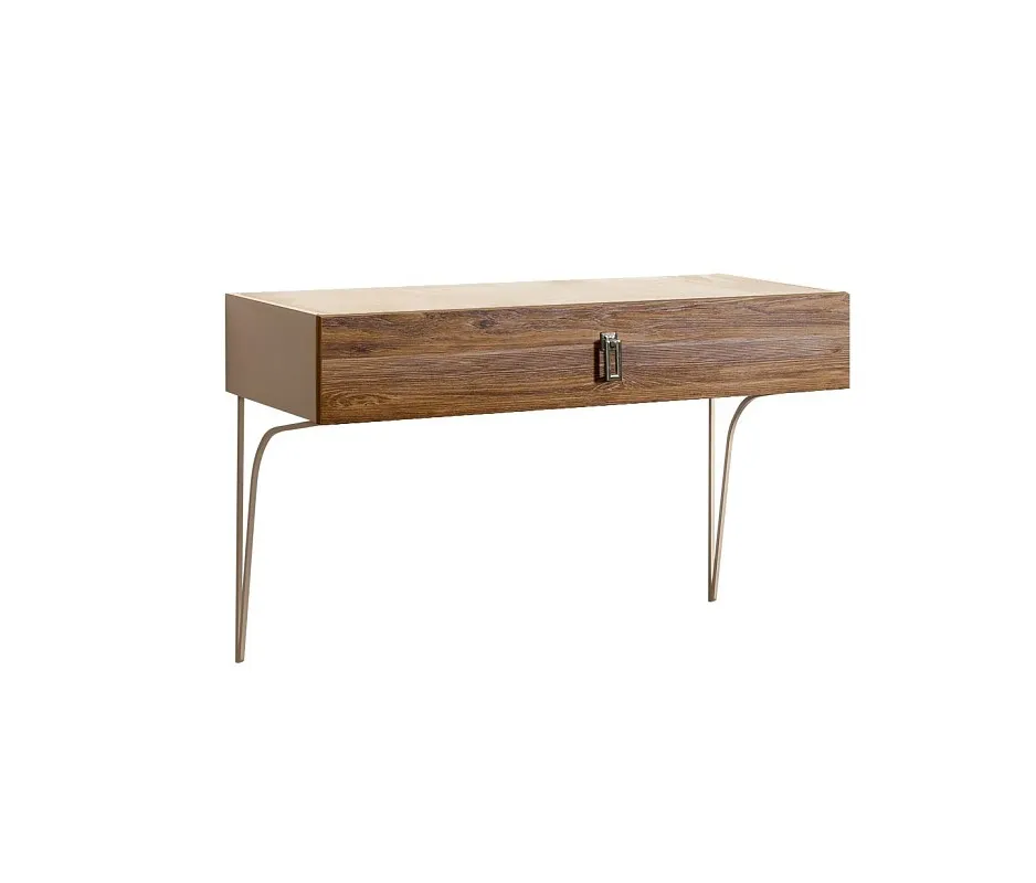 Стол туалетный (консоль) Bogemia Wood Fa (Ваниль) (Novabuk/Хром) БМСТ-1(Wo)