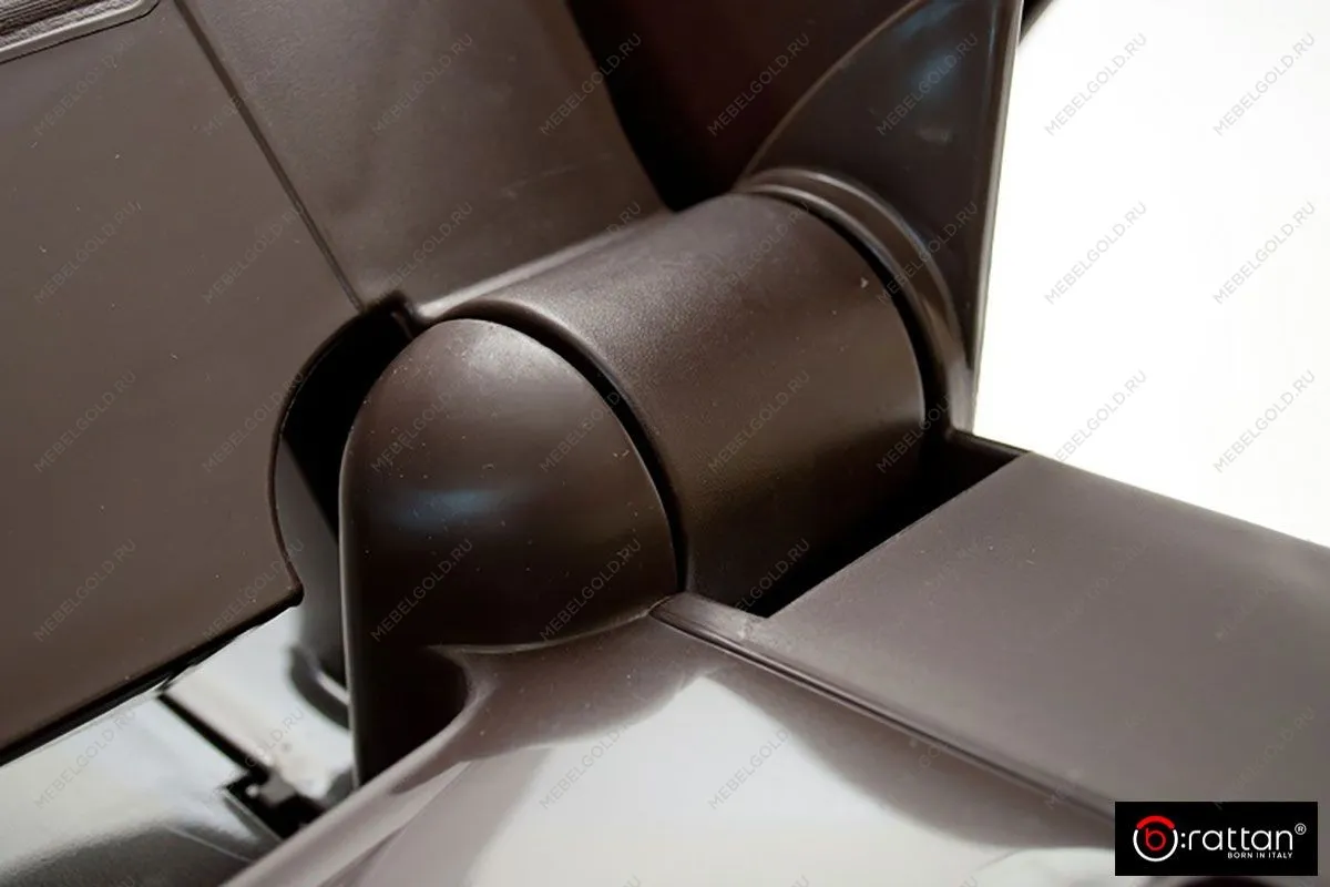 Шезлонг B:rattan MIAMI складной, коричневый | изображение 6