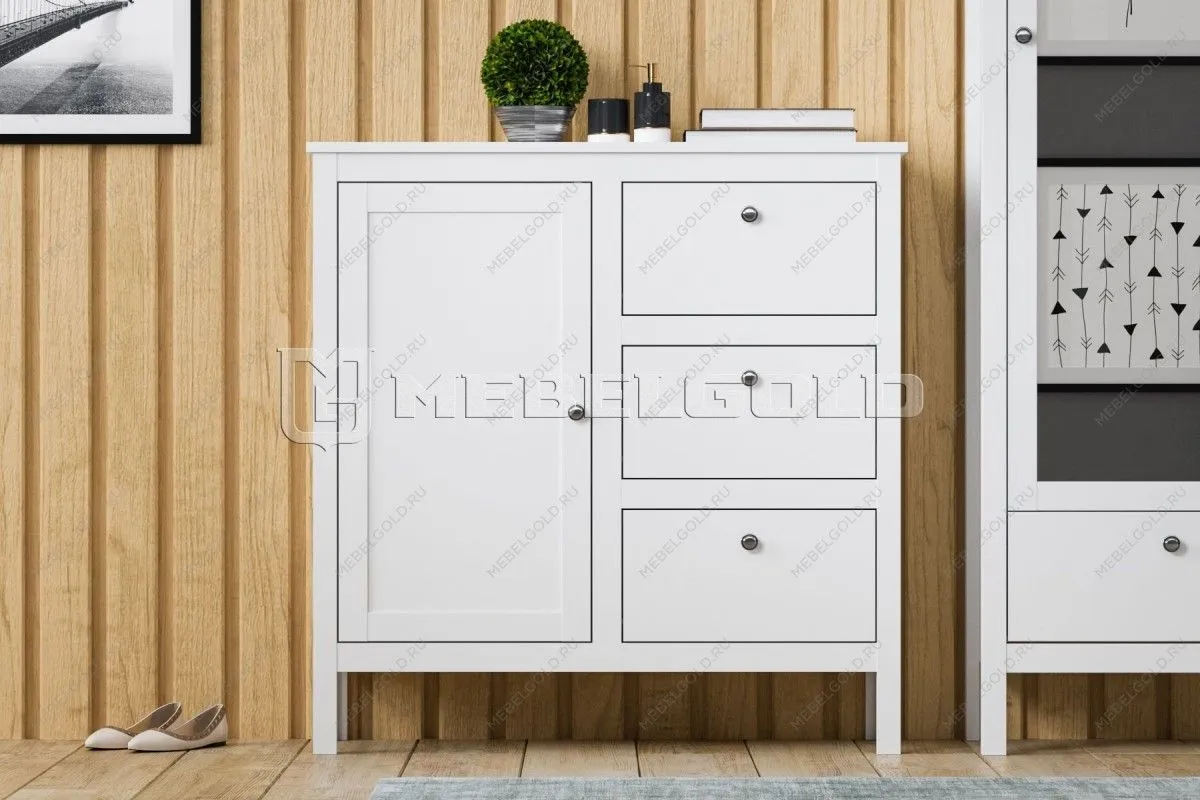 Тумба Ева (Хельга) KOM1D3S/95 белый | изображение 1