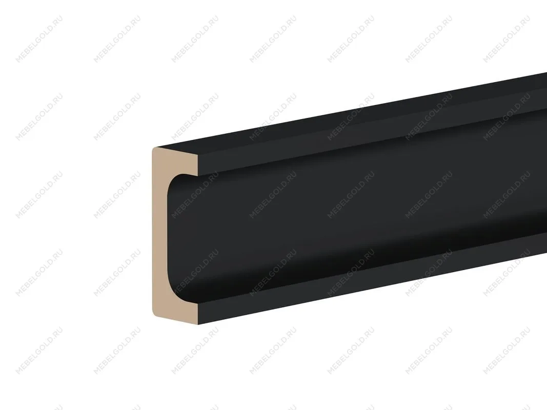 Профиль-ручка Р-2 между ящиками, Сити (2750*30*80) Черный, 20850 | изображение 1