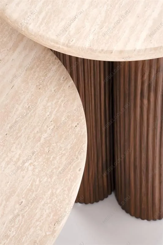 Стол журнальный Halmar DOROTEA S (травертин/орех) | изображение 1