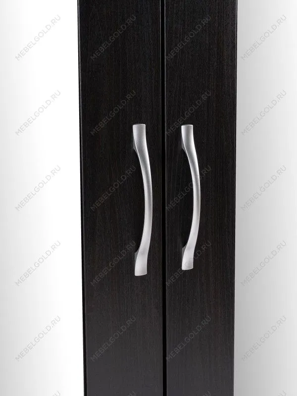 Шкаф Сириус, 2 двери и 1 ящик с зеркалом, 78х59х220 см, черно-коричневый, дуб венге | изображение 16