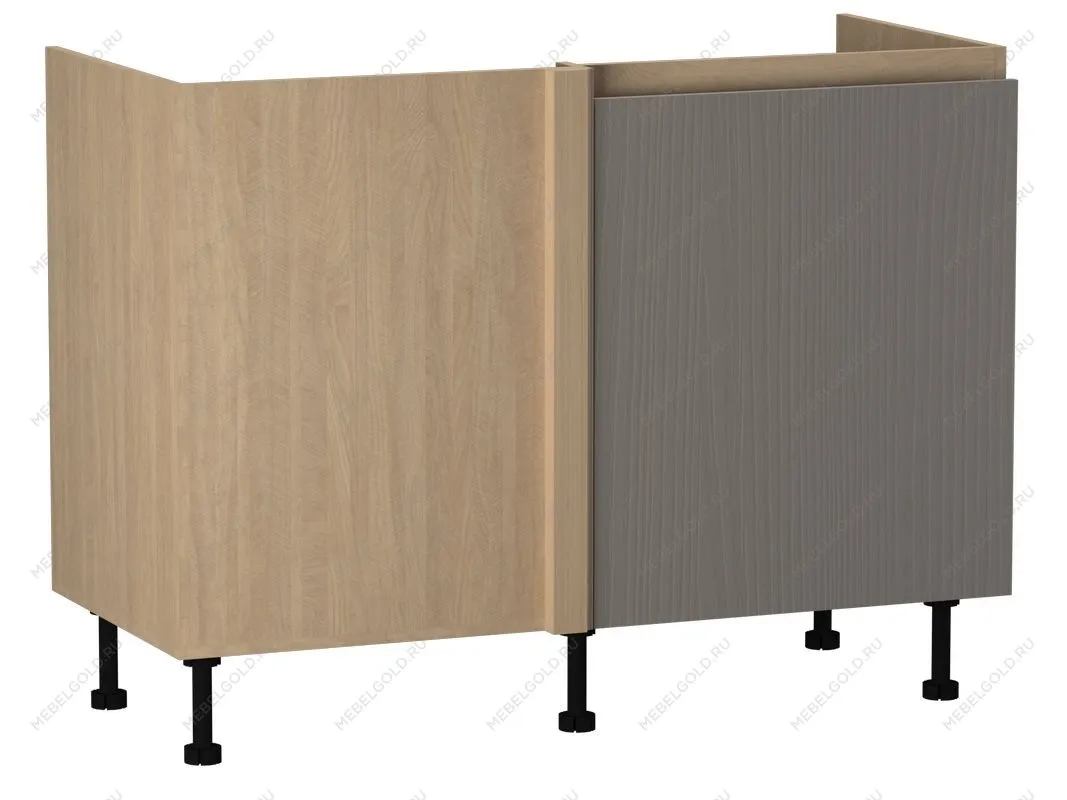 Стол под мойку угловой СМУ-120 правый, Женева (1154*534*870) Дуб Палермо/Серый камень , 22032