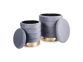 Комплект Signal BRITTA Velvet (2 пуфа) (серый)