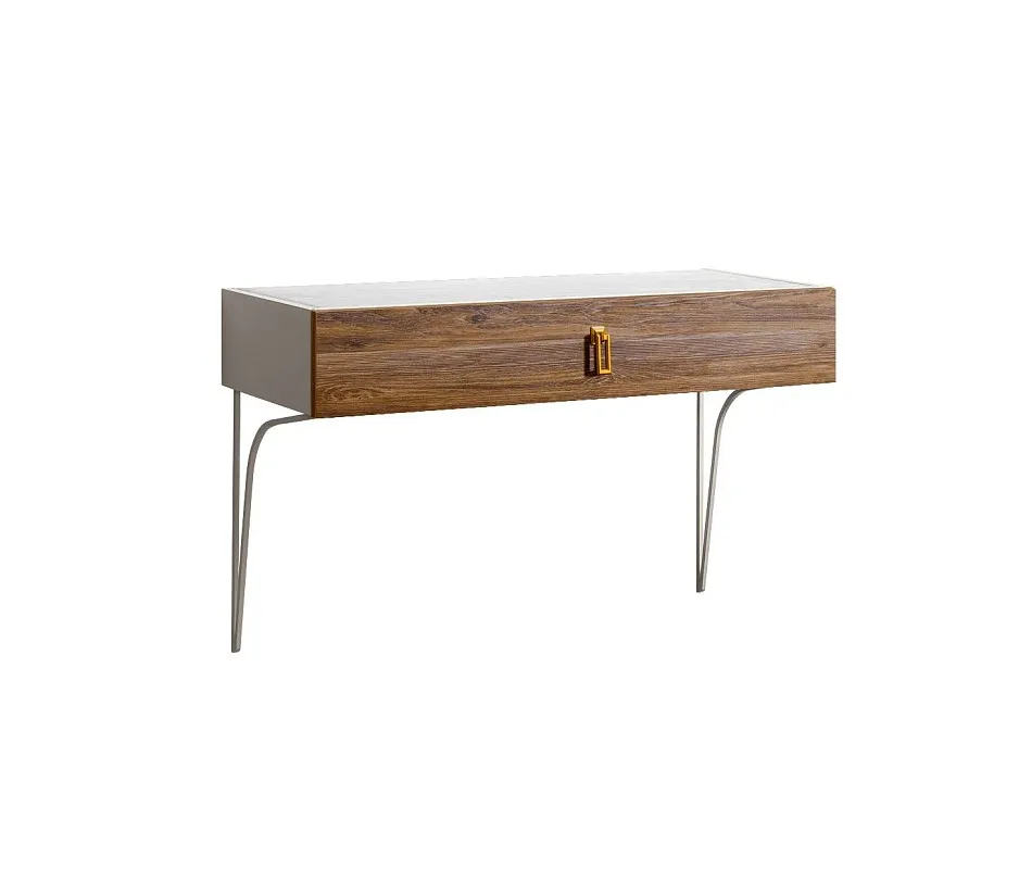 Стол туалетный (консоль) Bogemia Wood Fa (Шелк) (Novabuk/Золото) БМСТ-1(Wo)