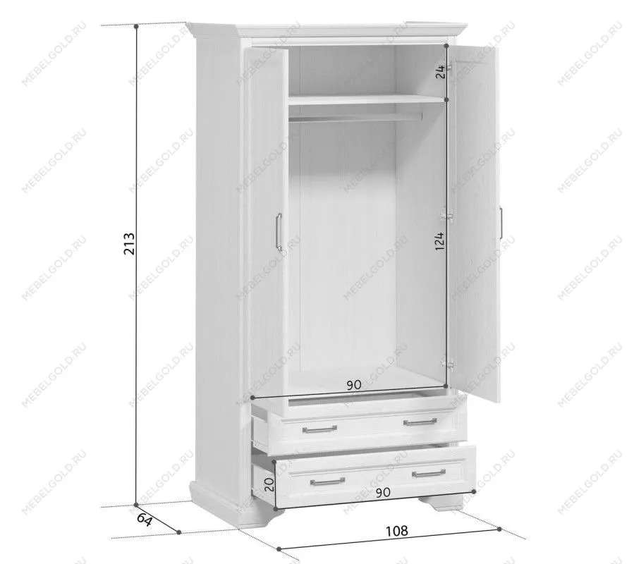 Шкаф Стилиус SZF2D2S (Лиственница сибирская) | изображение 4