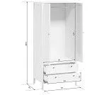 Шкаф Ева (Хельга) SZF2D2S/90 белый | изображение 3