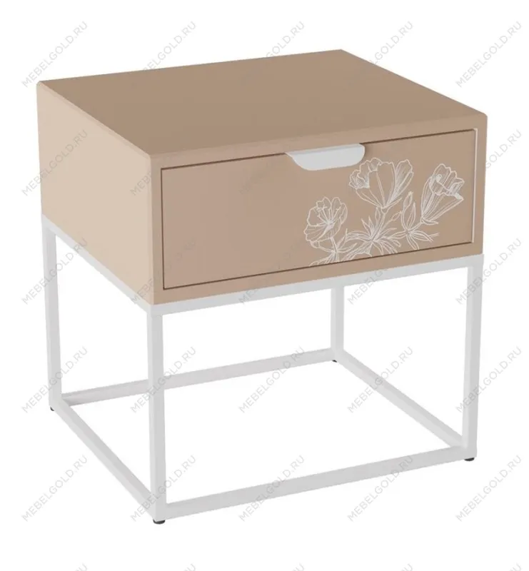 Тумбочка прикроватная Дрим (Пудра/Белый 7097283102) | изображение 4