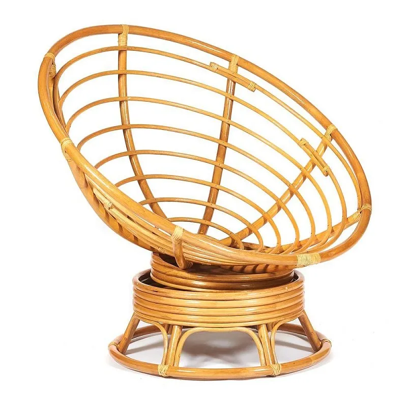 Кресло-качалка Papasan с подушкой Светлый мед, ткань, оранжевый | изображение 2