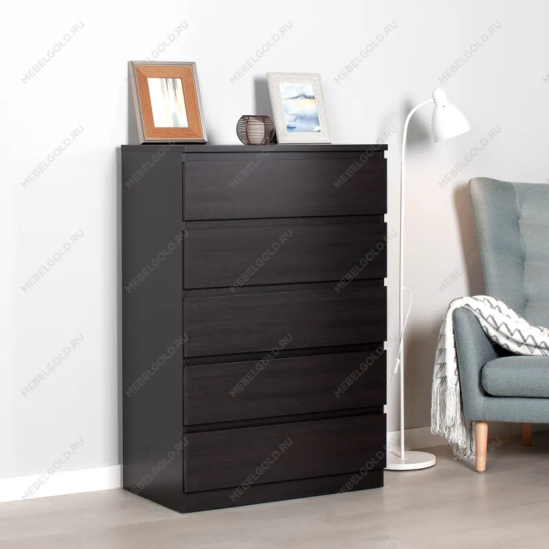 МАЛЬТА комод ИКЕА / IKEA 5 ящиков 80х121 Дуб Венге | изображение 5