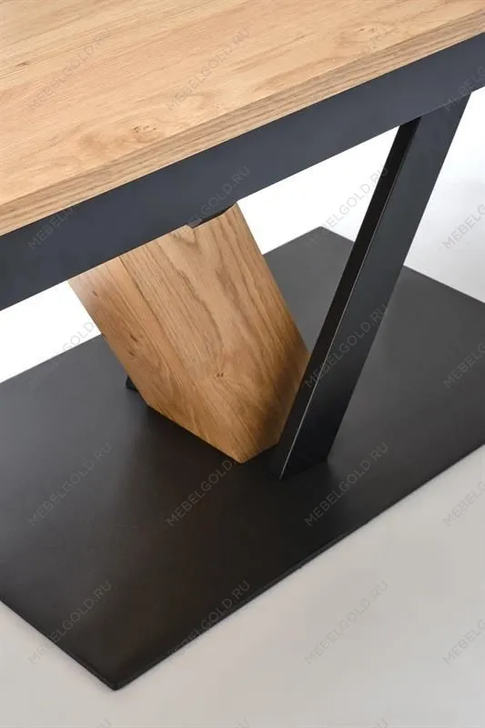 Стол обеденный Halmar FANIS 160 (натуральный/черный) | изображение 8