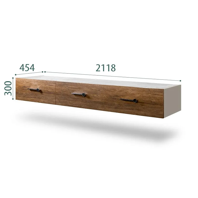 Тумба телевизионная 2.1м Bogemia Fly Wood Wo (Шелк) (Novabuk/Хром) БМТ-2
