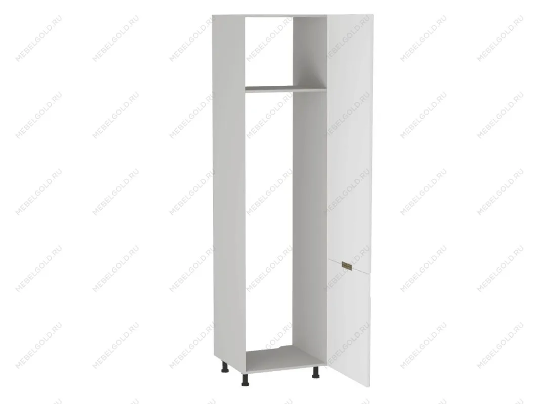 Шкаф-пенал 960 ПХ-60, Берта (600*571*2406) Экокожа Белый, 25352 | изображение 1