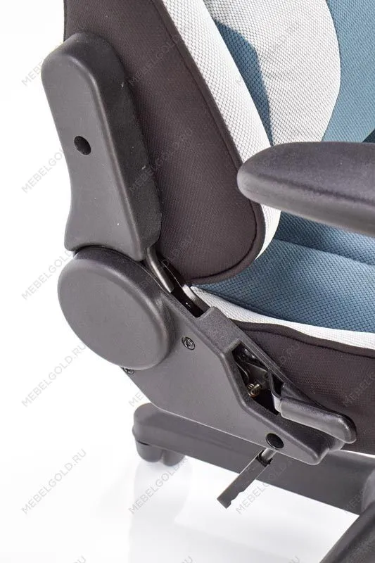 Кресло компьютерное Halmar CAYMAN (светло-серый/бирюзовый) | изображение 4