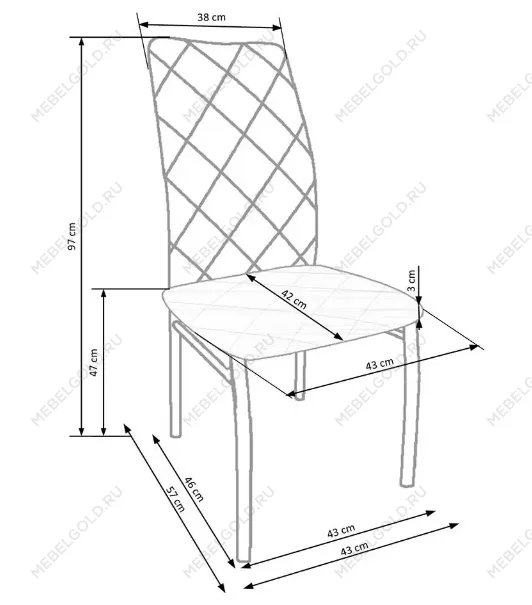 Стул кухонный Halmar K309 (бежевый/хром) | изображение 7