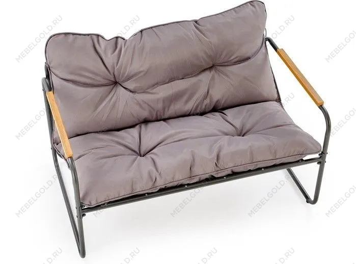 Комплект (диван + 2 кресла + стол журнальный) Halmar HUDSON (серый/коричневый) | изображение 9