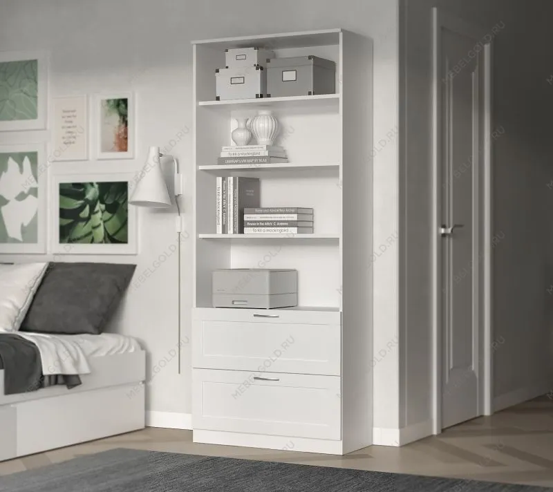 БРИМНЭС / СИРИУС Стеллаж ИКЕА / IKEA 2 ящика 78х190 белый | изображение 4