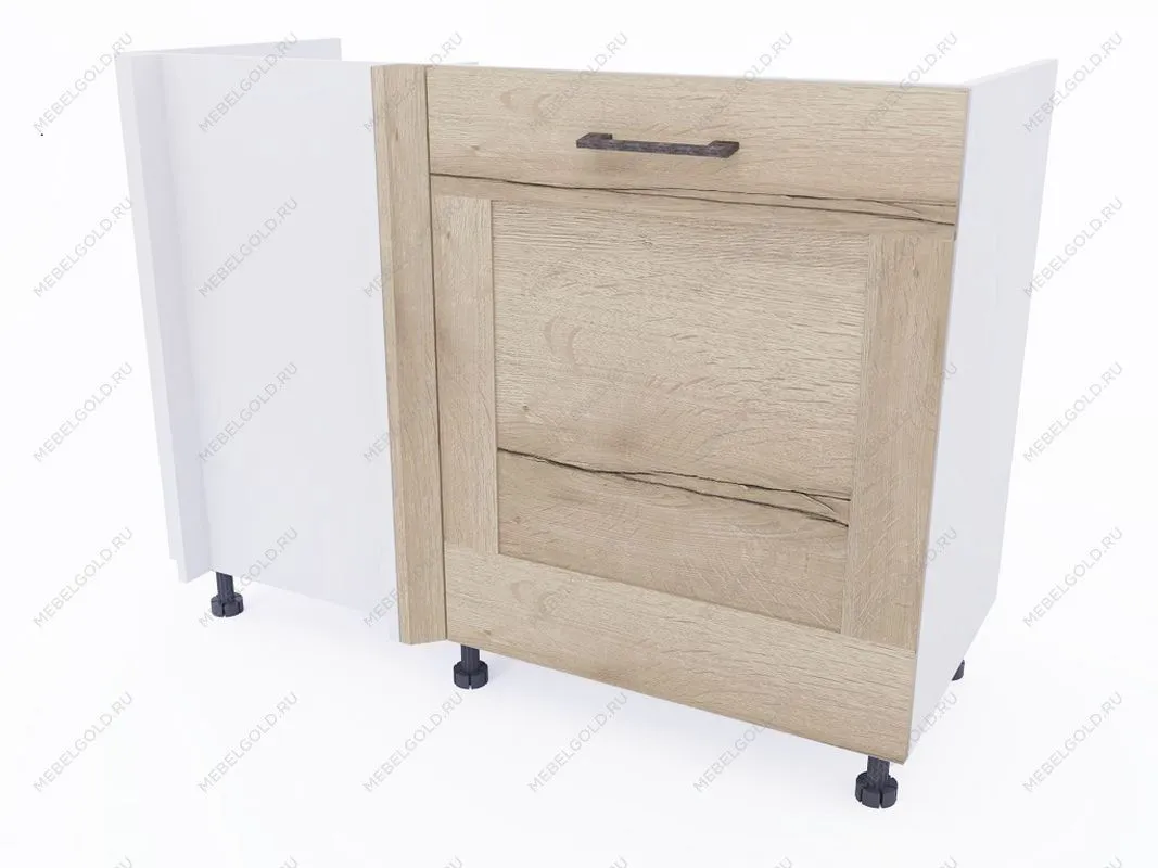 Стол под мойку угловой СМУ-120 правый, Дублин (1100*470*820) Дуб галифакс белый, 21675