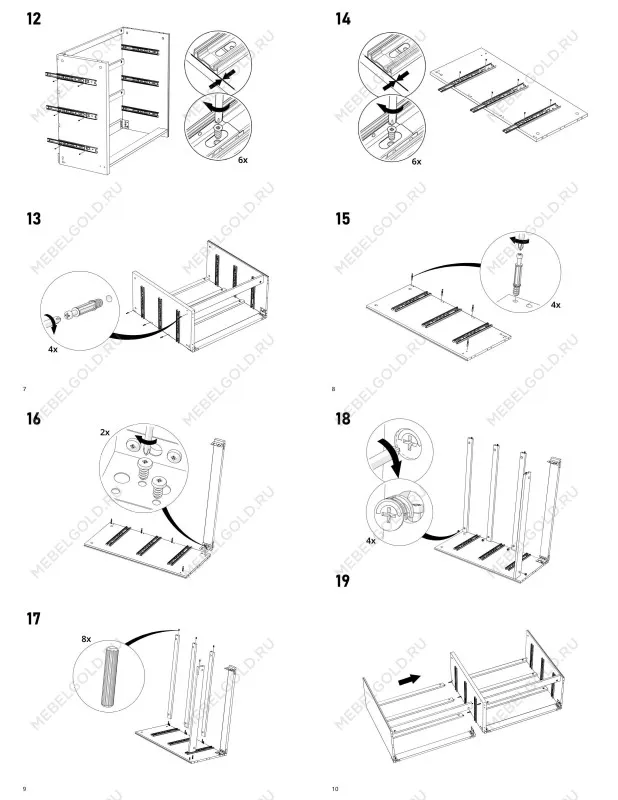 Комод Варма, 6 ящиков, горизонтальный, 160х78х40 см, эмаль серая | изображение 19