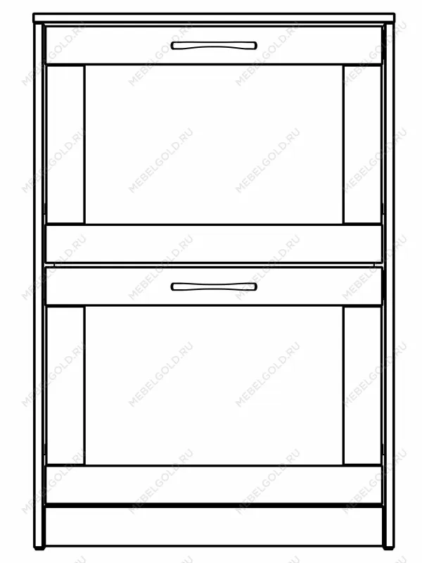 Обувница Сириусс 2 откидными ящиками, 60 х 25 х 89 см, ЛДСП, дуб сонома | изображение 14