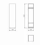 Модуль гардероба МАКС, 50х58х233 см, серый | изображение 2