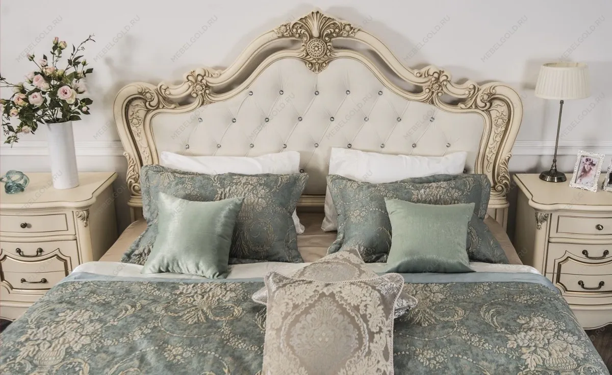 Кровать Мона Лиза 180х200 см с мягким изголовьем крем | изображение 4