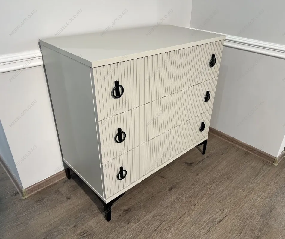 Комод Стелла 3 ящика ярко серый | изображение 1