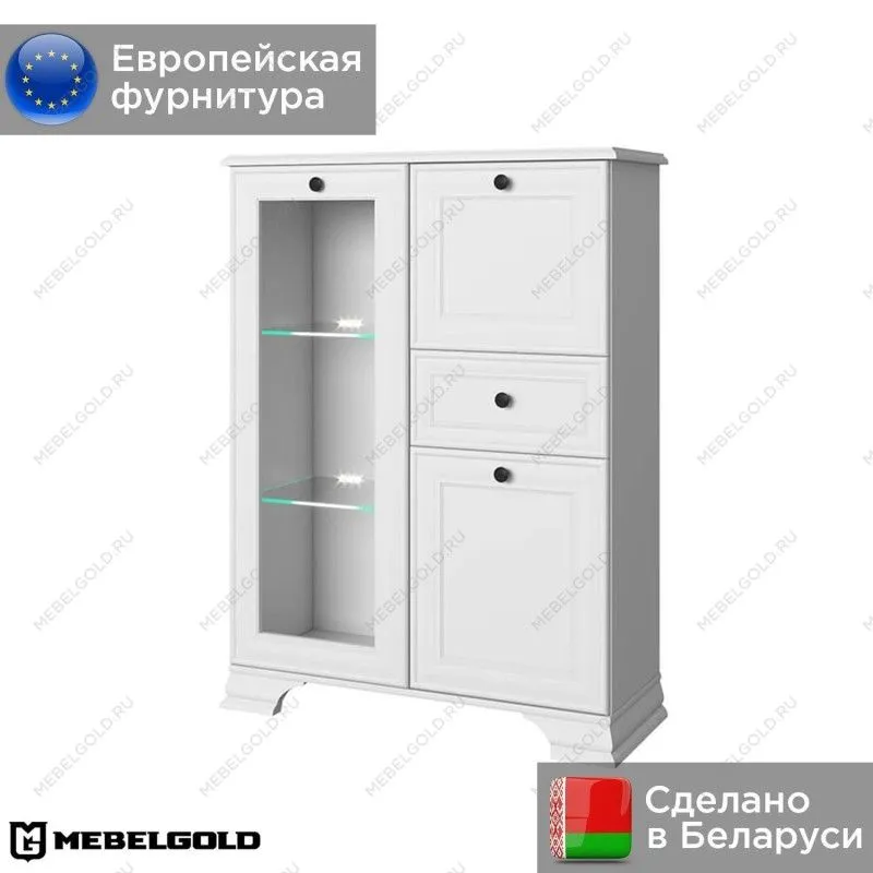 Тумба Тиффани 1V2D1S белый | изображение 1