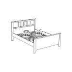 Кровать двуспальная Сага, 140х200 см, темно-бирюзовая/ясень | изображение 13