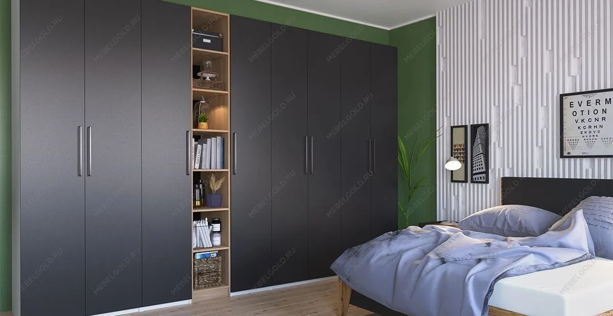 Шкаф Отис МН-039-08 П2 с фасадом ЛДСП (графит) | изображение 2