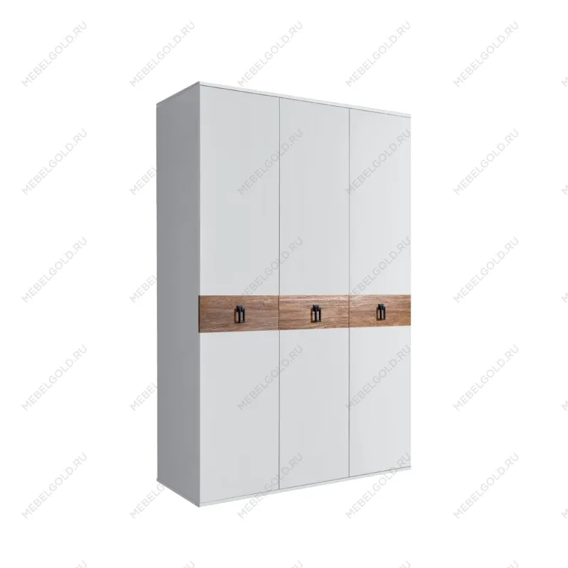 Шкаф 3-х дверный Bogemia Wood Fa (Белый/Черный) БМШ2/3(Wo)