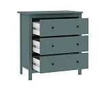 САГА комод 3 ящика темно-бирюзовый | изображение 2