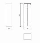 Модуль гардероба МАКС, 75х58х233 см, серый | изображение 2