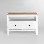 САГА тумба 2 ящика белая/ясень | изображение 2