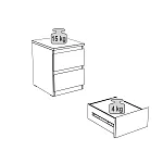 МАЛЬТА тумба ИКЕА / IKEA 2 ящика 40х54 Дуб Венге | изображение 4