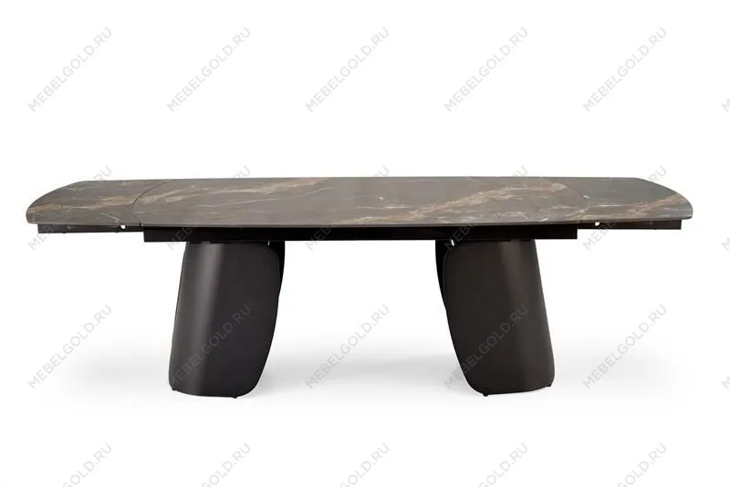 Стол обеденный Halmar FORUM 180 (черный мрамор/черный) | изображение 3