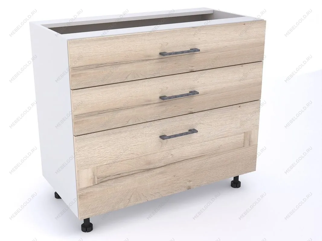 Стол с ящиками СЯ-90, Дублин (900*470*820) Дуб галифакс белый, 21619