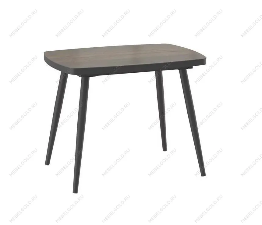 Стол раздвижной Tinto-100 (Дуб Винтажный compact cer/ Черный) 100х70(30)