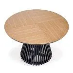 Стол обеденный Halmar MIYAKI 120 (дуб натуральный/черный) | изображение 1