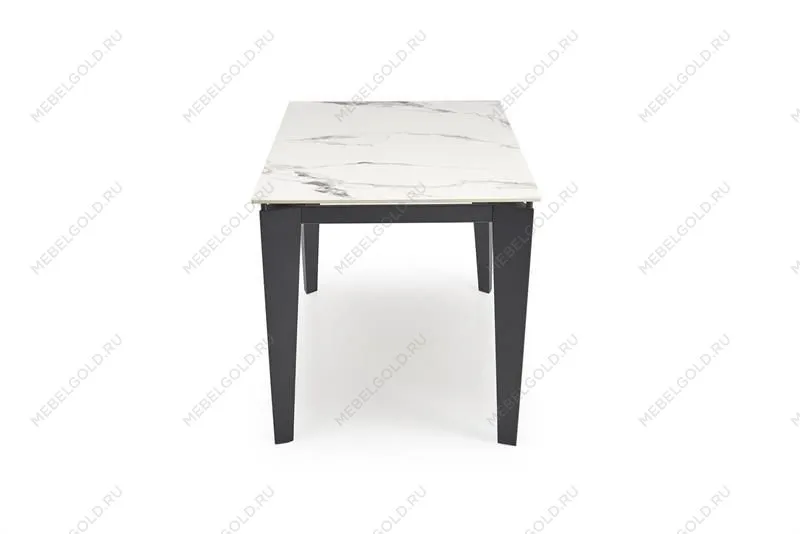 Стол обеденный Halmar FELIX раскладной (белый мрамор/черный) | изображение 4