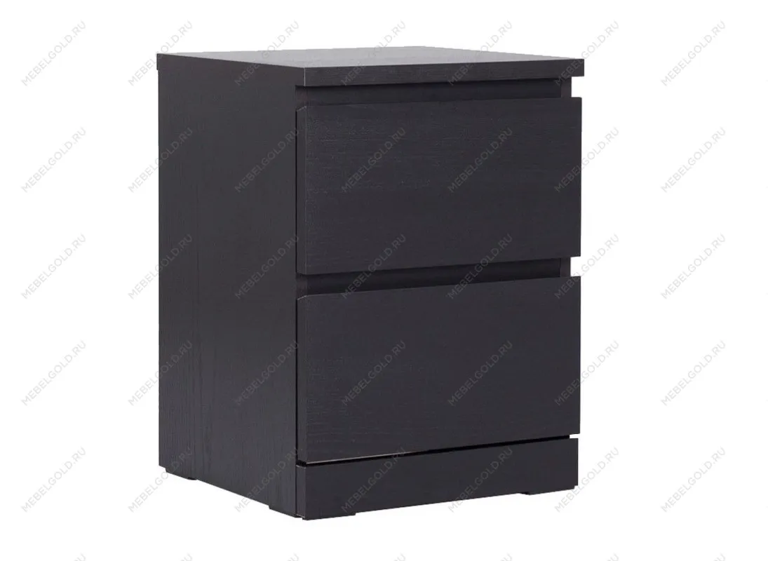 МАЛЬМ / VARMA Тумба прикроватная ИКЕА / IKEA 2, 40x54.8x40, шпон, черный